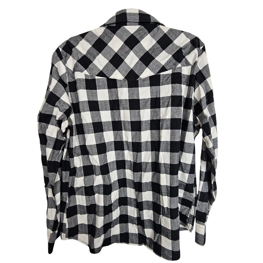 UNTUCKit Womens Holden Buffalo Check Flannel Western Shirt Sz 14 Cowgirl Country - Picture 9 of 9